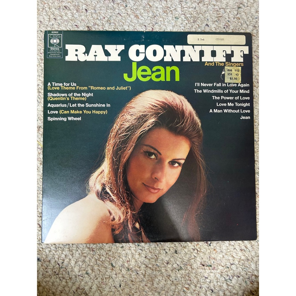 Ray Conniff And The Singers Jean Vinyl LP Record CBS 63902 1969 Easy Listening